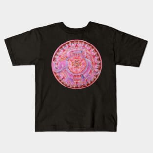 Amor (love) elephant free-hand mandala Kids T-Shirt